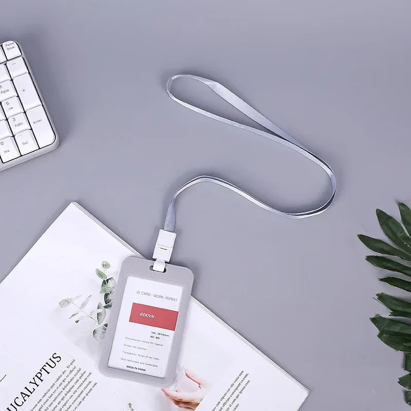 CowLost | uncategorized-plastic-work-card-holder-with-lanyard-rope |8
