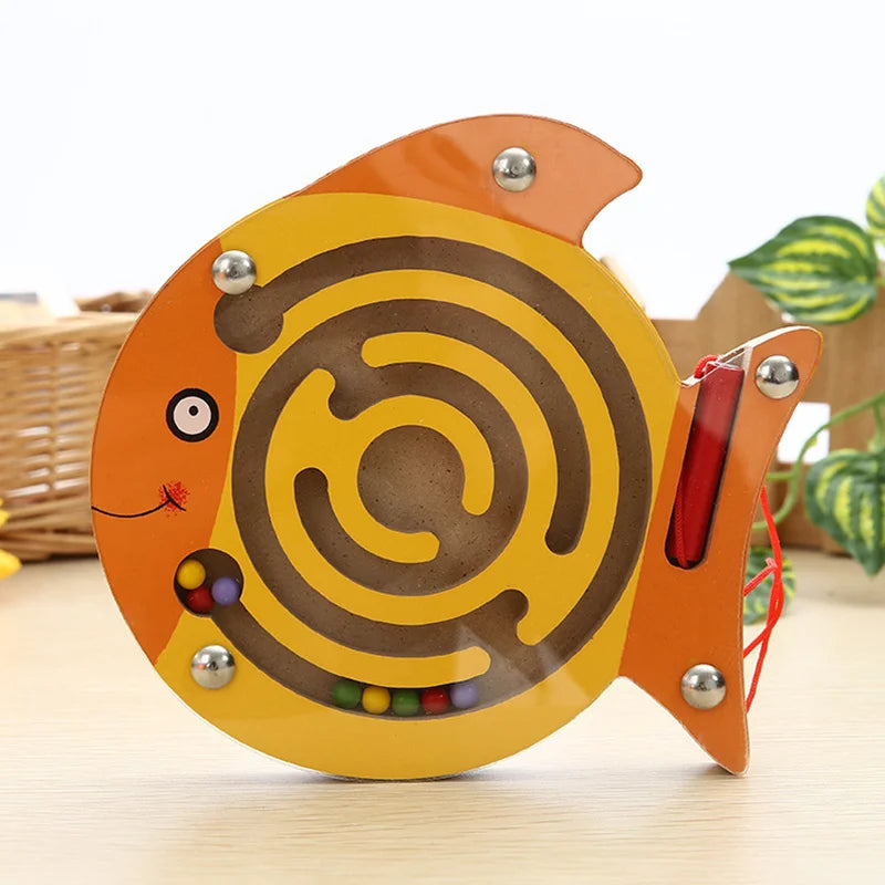 CowLost | fencing-barriers-childrens-wooden-magnetic-track-maze-balance-board-toy |9