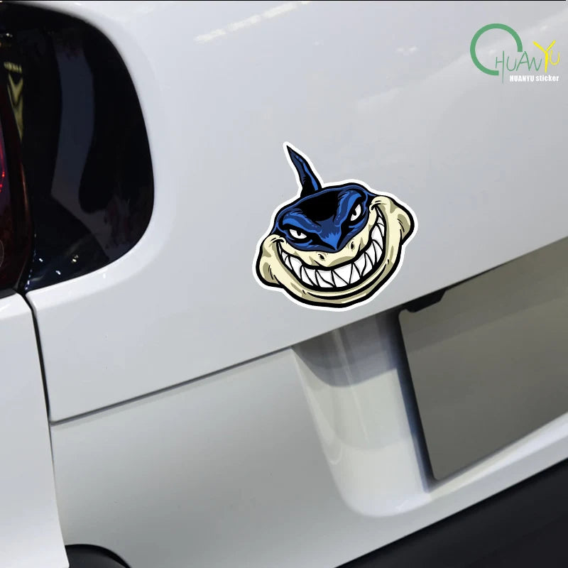 CowLost | waterproof-sun-protection-smiling-shark-cartoon-car-sticker |6
