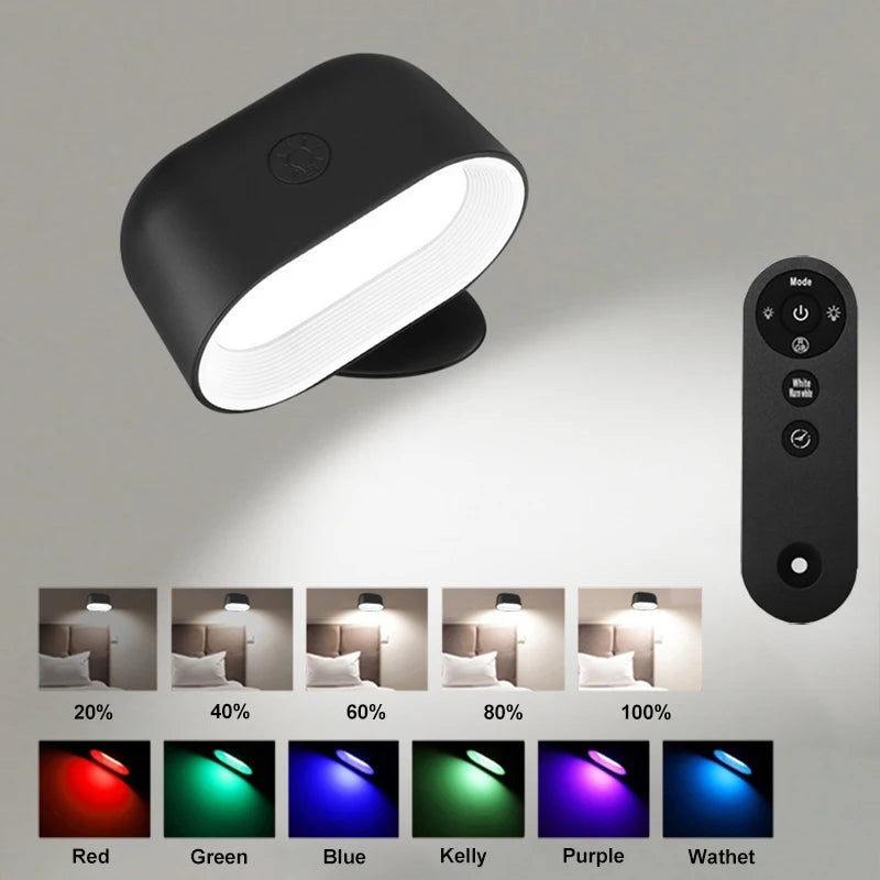 CowLost | product_id-magnetic-rechargeable-round-led-wall-light-with-360-rotation-touch-remote-control |2