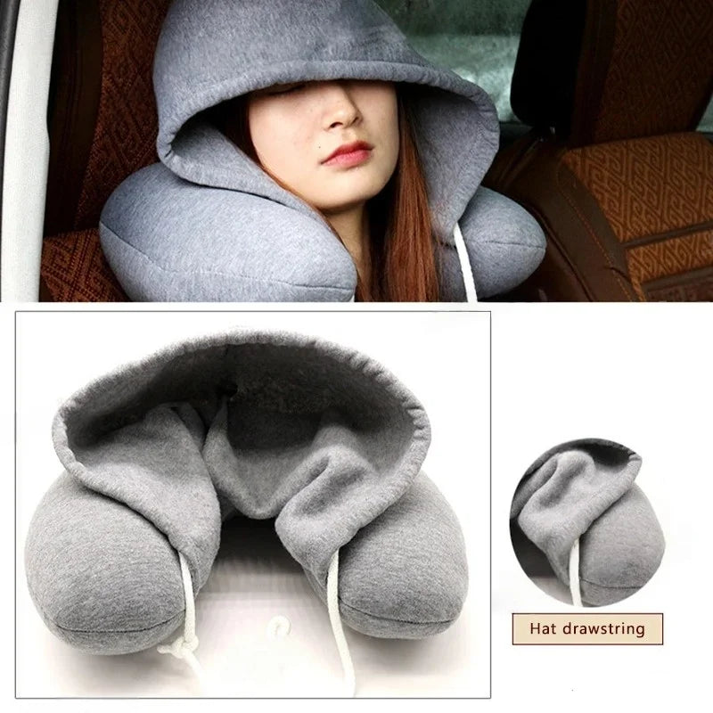 CowLost | travel-pillows-product_id-portable-u-shape-neck-pillow-with-hood-for-travel-and-privacy-protection |1