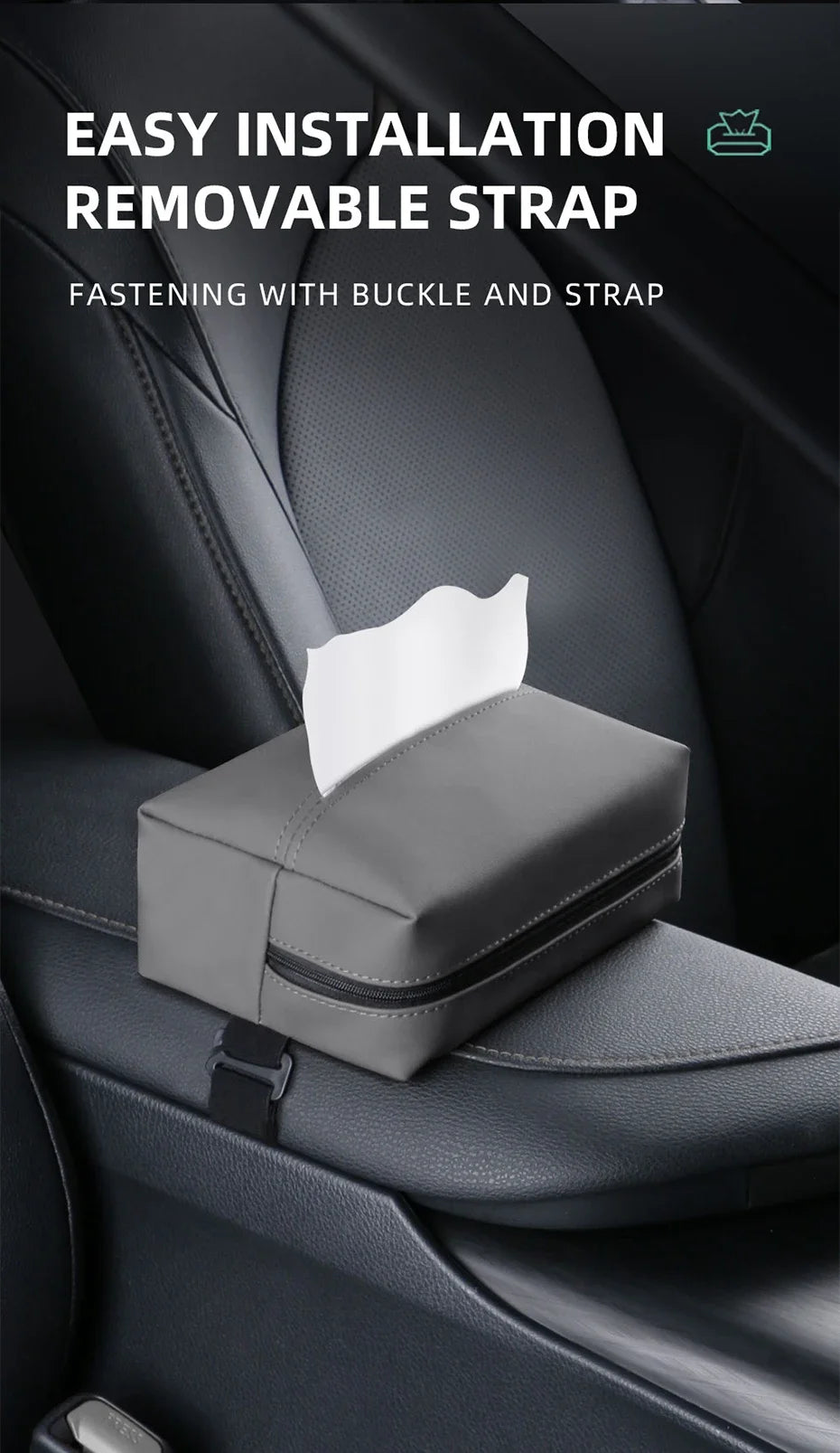CowLost | paper-towel-holders-product_id-nappa-leather-car-tissue-box-holder-hanging-on-sun-visor-or-seat-back-organizer |13