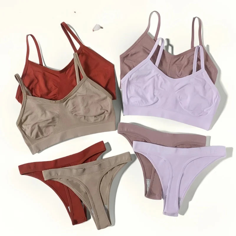 CowLost | product_id-wireless-seamless-push-up-bra-and-low-rise-thong-set-for-women |2