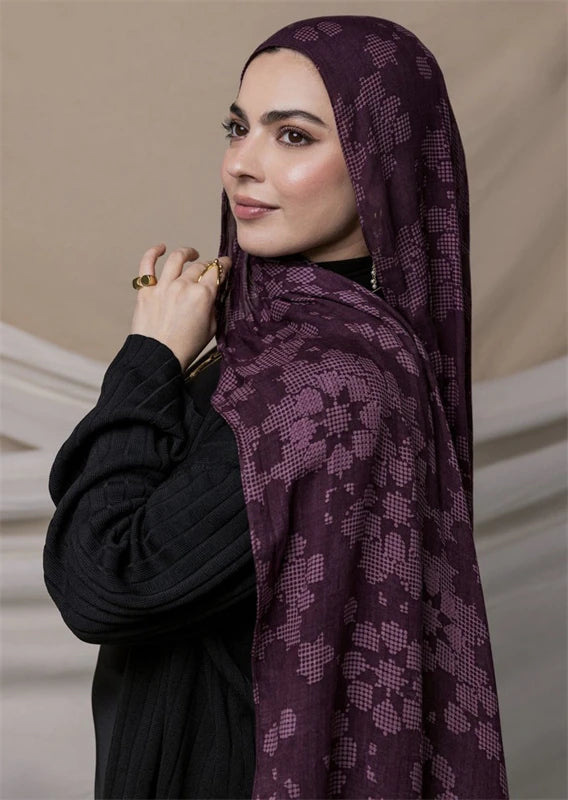 CowLost | bohemian-print-women-watercolor-soft-muslim-hijab |51