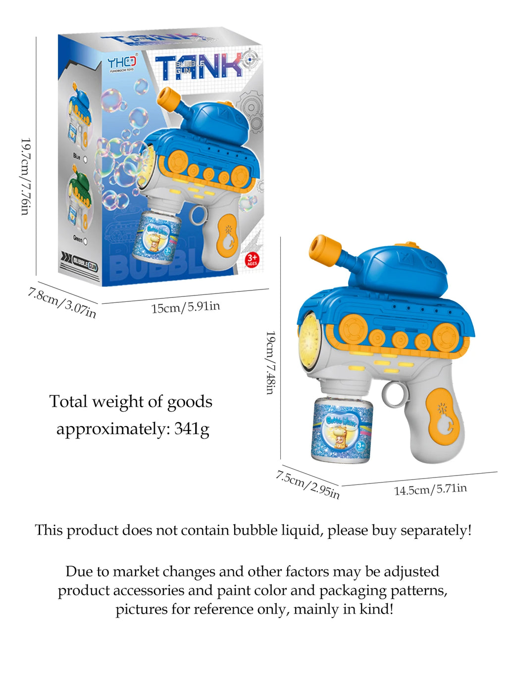 CowLost | product_id-electric-cartoon-tank-bubble-gun-toy-for-kids-outdoor-play-no-bubble-liquid-included |12
