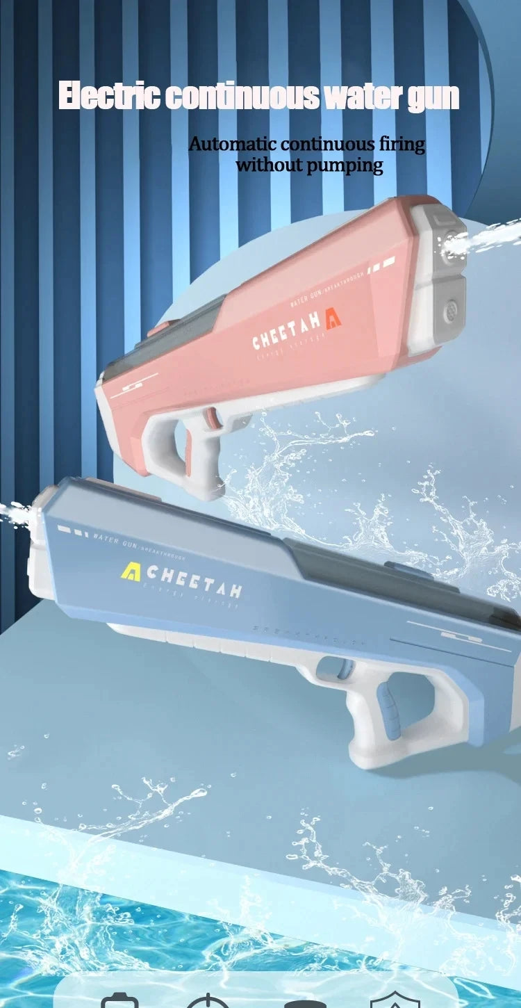 Fully Electric High Pressure Water Gun Toy for Outdoor Pool Games