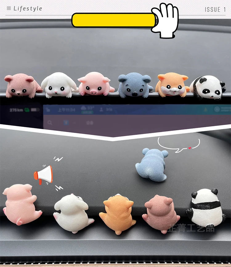CowLost | product_id-resin-car-center-console-animal-decoration-panda-koala-pig-bear-model-gift |7