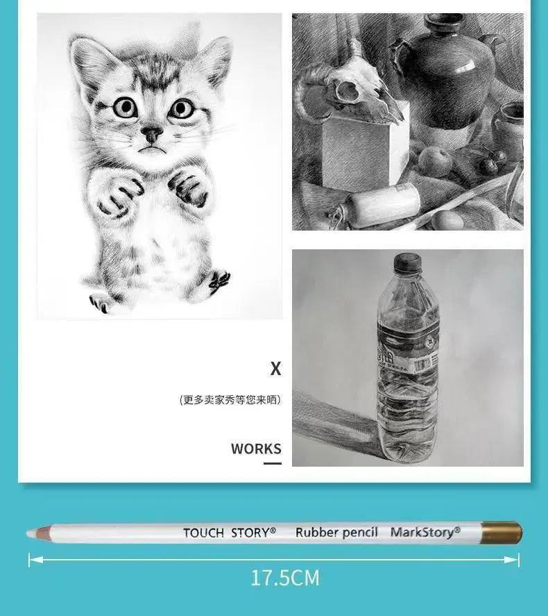 CowLost | product_id-5-12pcs-rubber-pencil-erasers-highlighter-art-pens-for-drawing-sketching-accessories |4