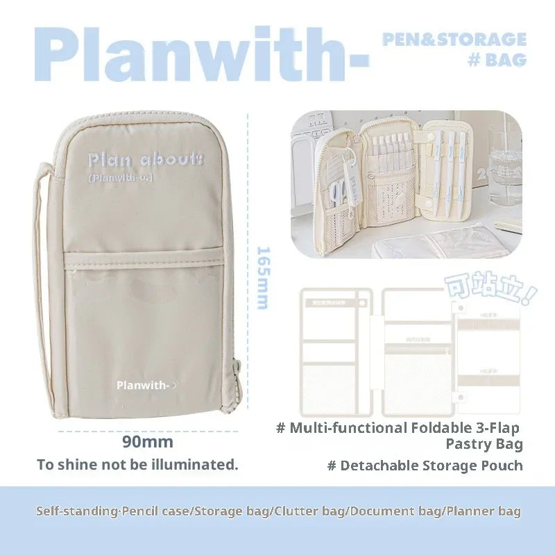 CowLost | product_id-planwith-multi-purpose-standing-pencil-bag-with-detachable-3-layer-desktop-organizer-for-school-work |24