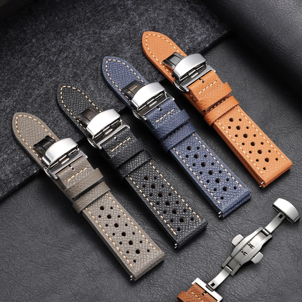 CowLost | product_id-vintage-handmade-leather-watch-strap-18-22mm-quick-release-gray-black-brown-blue |1