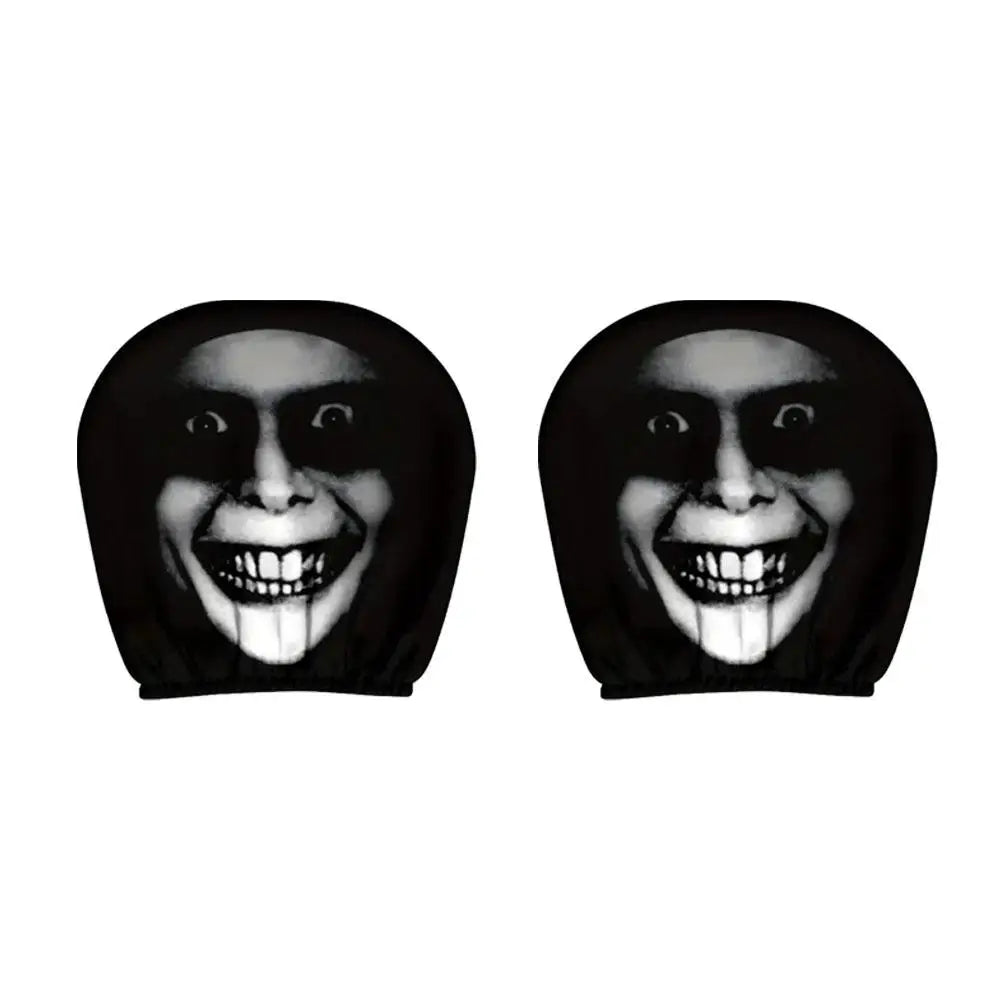 CowLost | car-seat-covers-product_id-2pcs-smiley-face-car-pillowcases-soft-washable-headrest-cushion-covers-polyester |20