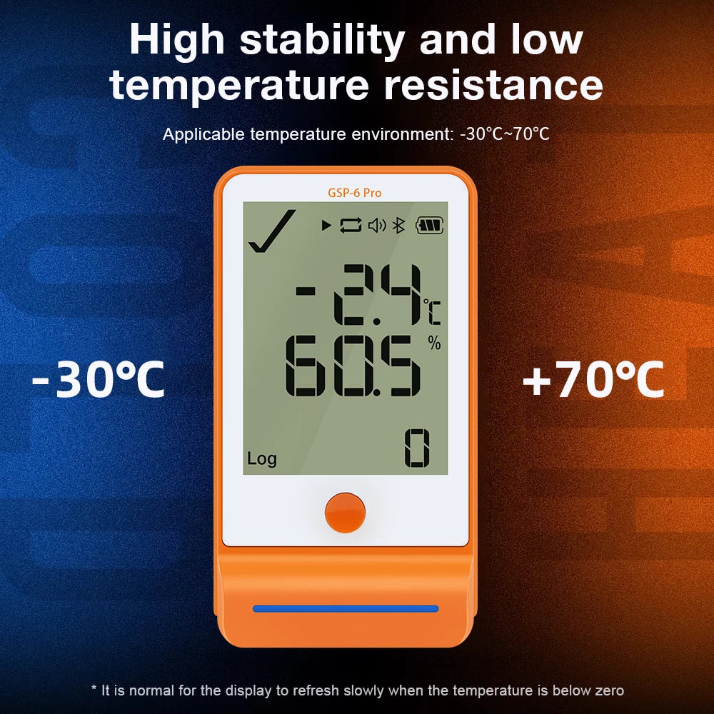 GSP-6Pro Bluetooth USB Temperature Humidity Data Logger 100000 Points LCD Recorder