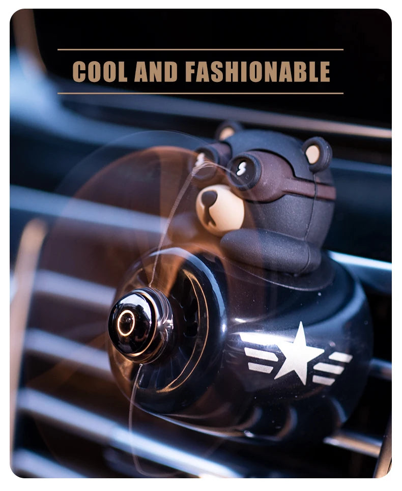 CowLost | product_id-rotating-pilot-bear-car-air-freshener-vent-clip-ocean-scent-diffuser |18