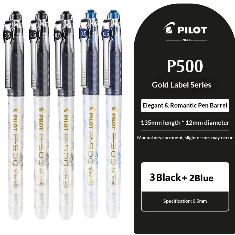 CowLost | product_id-pilot-p500-gold-series-0-5mm-gel-pen-6-colors-anti-smudge-marble-design-ideal-for-students-exams |47