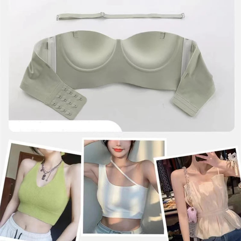 CowLost | product_id-strapless-seamless-wireless-push-up-bra-with-anti-slip-anti-sagging-back-sling-for-women |6
