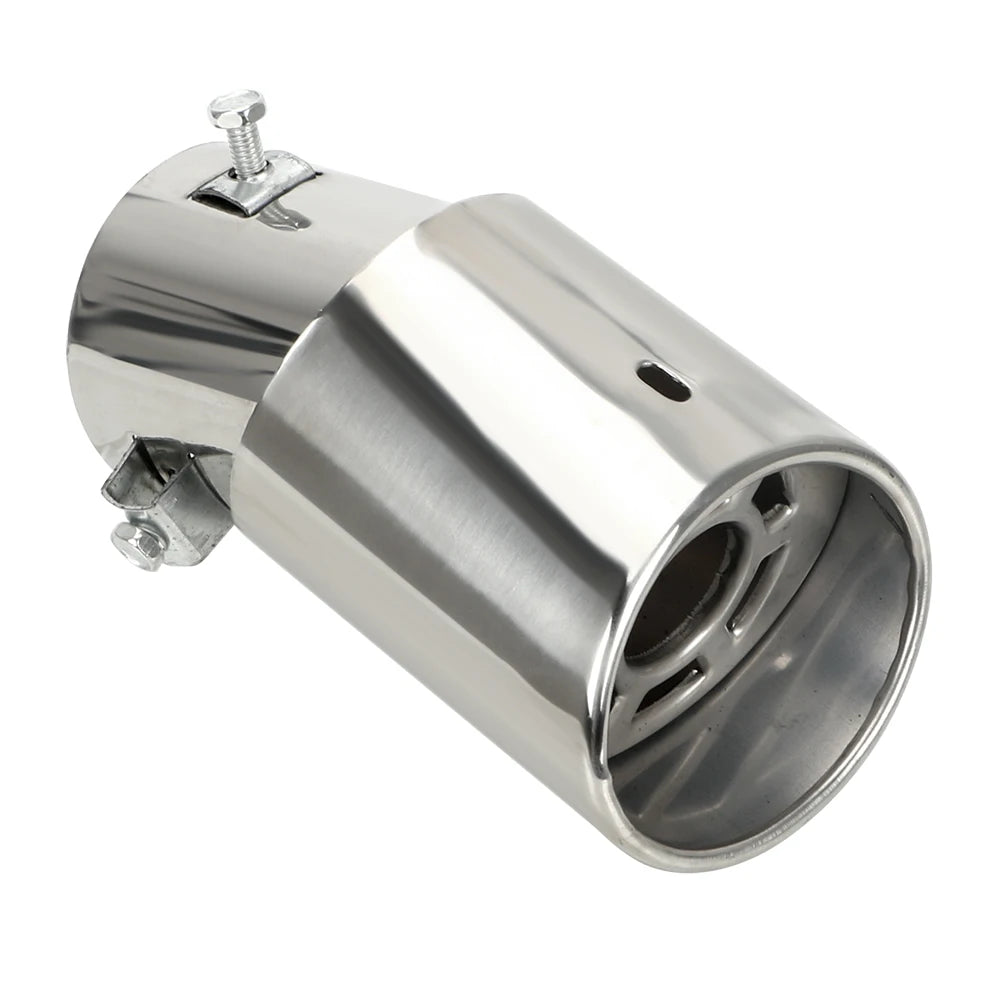 CowLost | product_id-universal-stainless-steel-round-car-exhaust-tail-muffler-1pcs |3