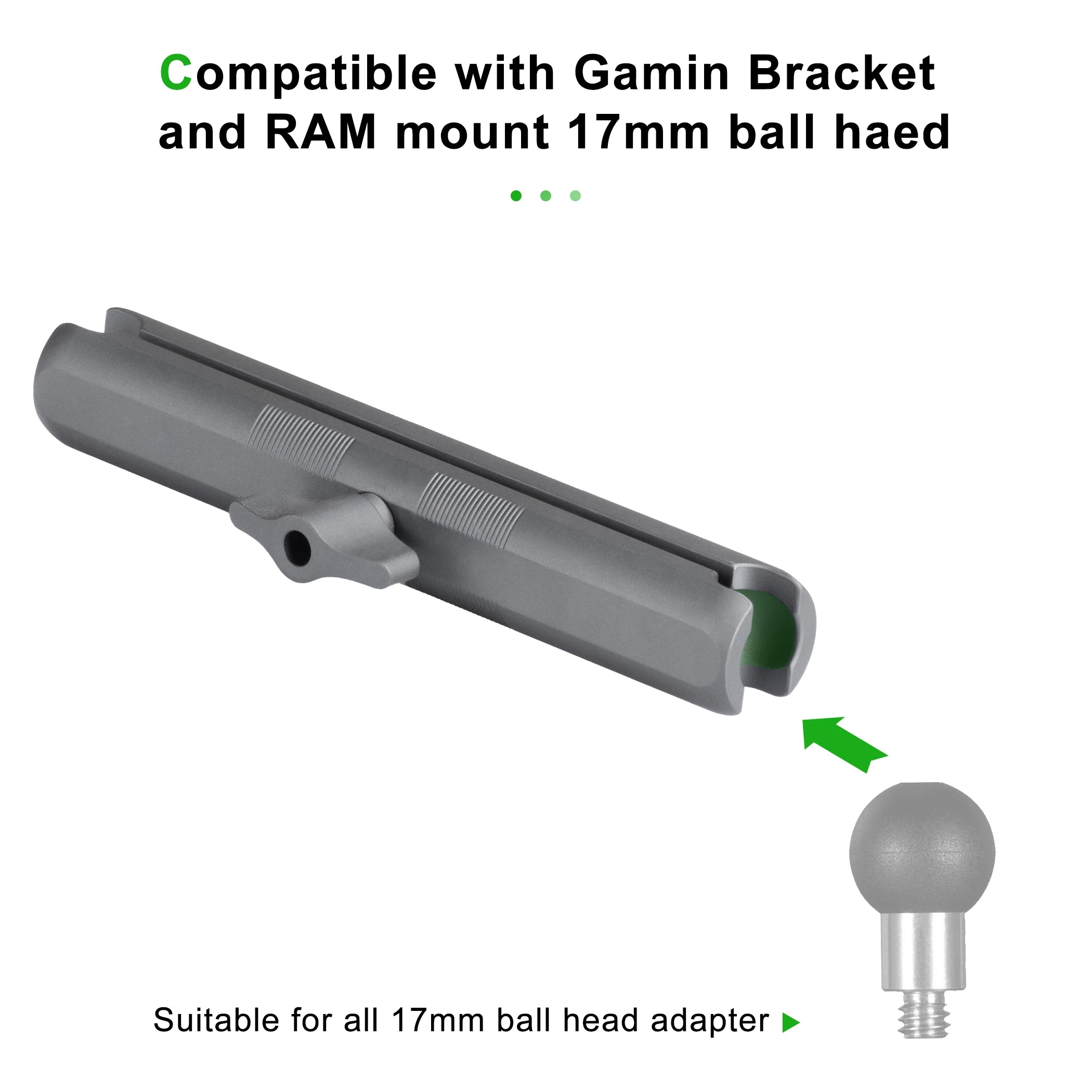 CowLost | product_id-fanaue-aluminum-double-socket-arm-17mm-ball-motorcycle-phone-gps-holder-for-garmin |4