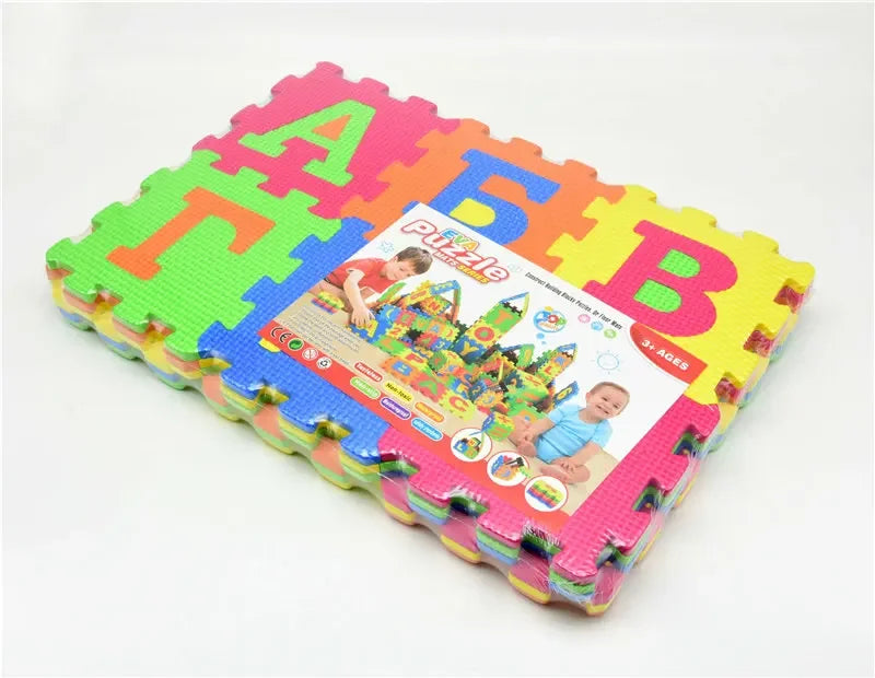Russian Alphabet EVA Foam Puzzle Mat 36 Pcs Interlocking Floor Carpet 14x14cm