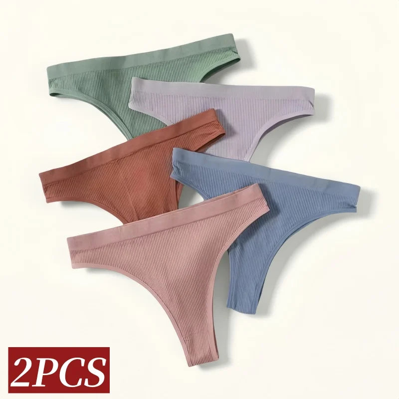 CowLost | product_id-2-pack-womens-low-rise-seamless-breathable-solid-color-briefs-m-l |2