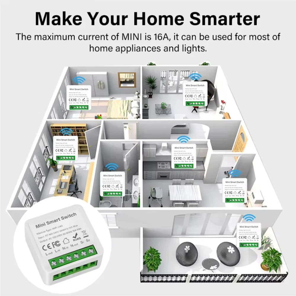 CowLost | wireless-communication-modules-product_id-wifi-zigbee-3-0-mini-breaker-smart-switch-module-2-way-control-compatible-with-tuya-alexa-google-home |2