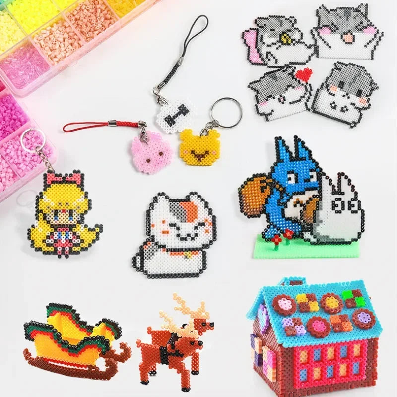 2.6mm Perler Beads Square Pegboard Puzzle Educational DIY Toys for Kids