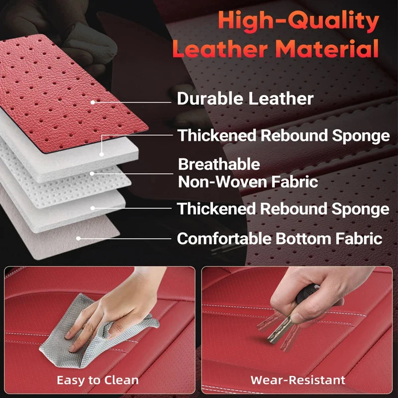 CowLost | pu-leather-car-seat-cushion-four-season-car-cushion-pad-mat |4