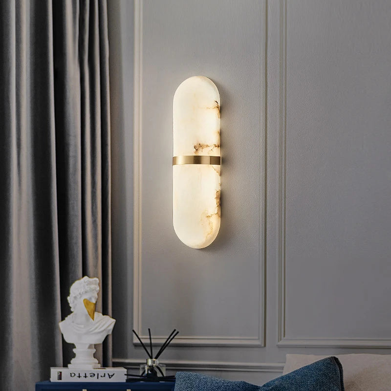 CowLost | product_id-semicylinder-12w-led-marble-effect-wall-sconce-for-living-dining-bathroom-hallway |3