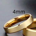Stainless Steel Gold Couple Rings Simple Wedding Jewelry for Men and Women Gifts
