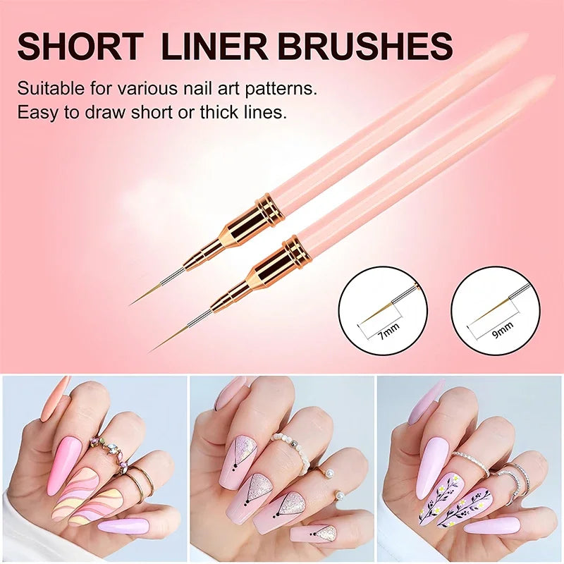 CowLost | tools-nail-liner-brush-set-5pcs-uv-gel-manicure-tools |3