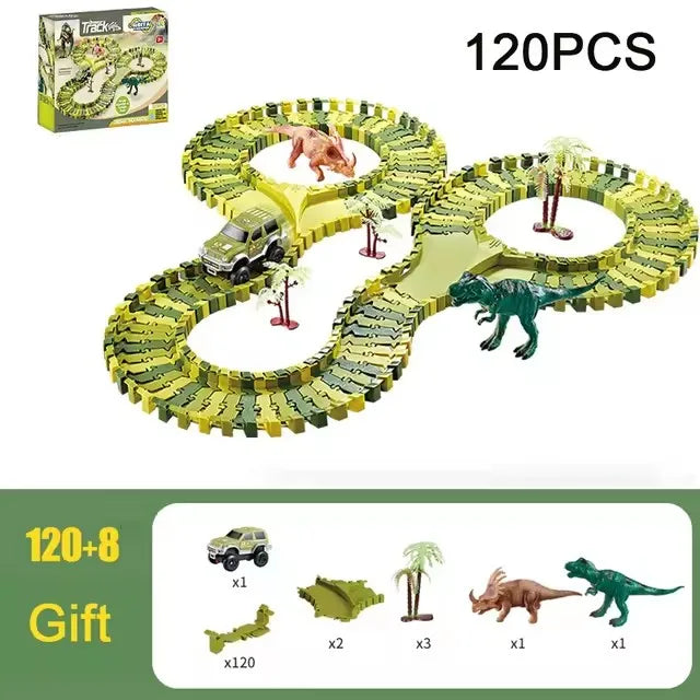 CowLost | fencing-barriers-dinosaur-plastic-racing-track-set-with-electronic-car-toy |22