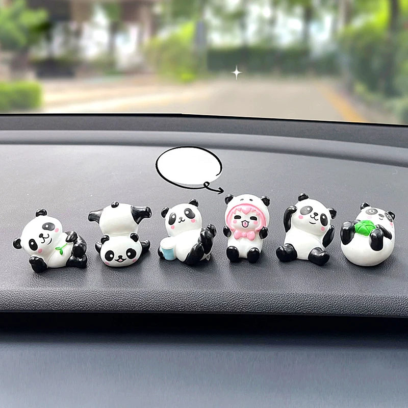 CowLost | product_id-6-8pcs-mini-giant-panda-car-dashboard-ornaments-navigator-screen-decoration-toy-gift-set |1