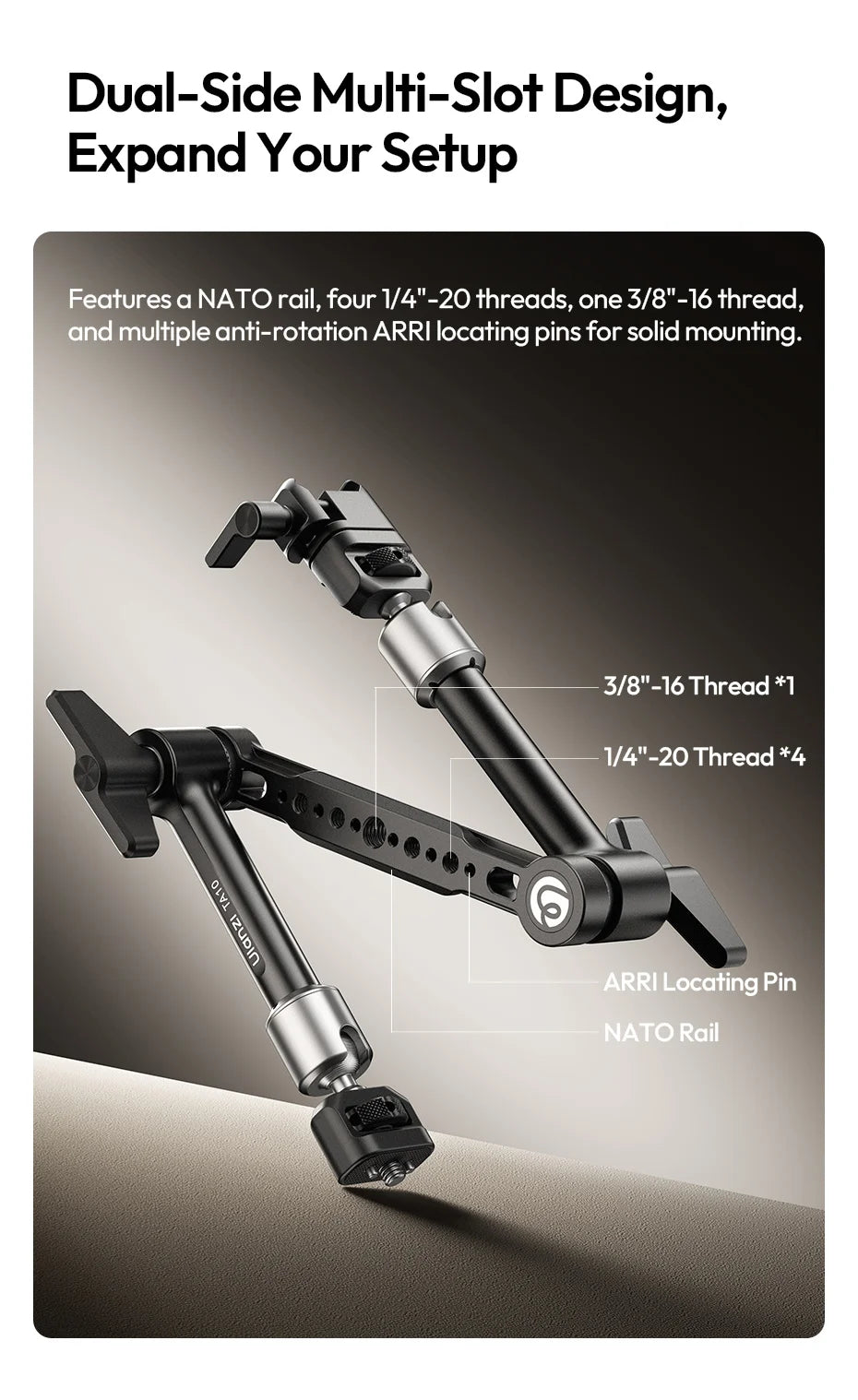 CowLost | ulanzi-ta10-3-section-articulating-arm-magic-arm-for-camera |17