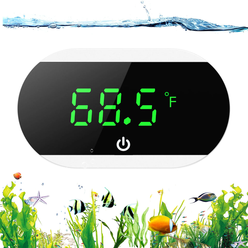 ORIA Digital Aquarium Thermometer External Fish Tank Temperature Meter ℃/℉ Switch