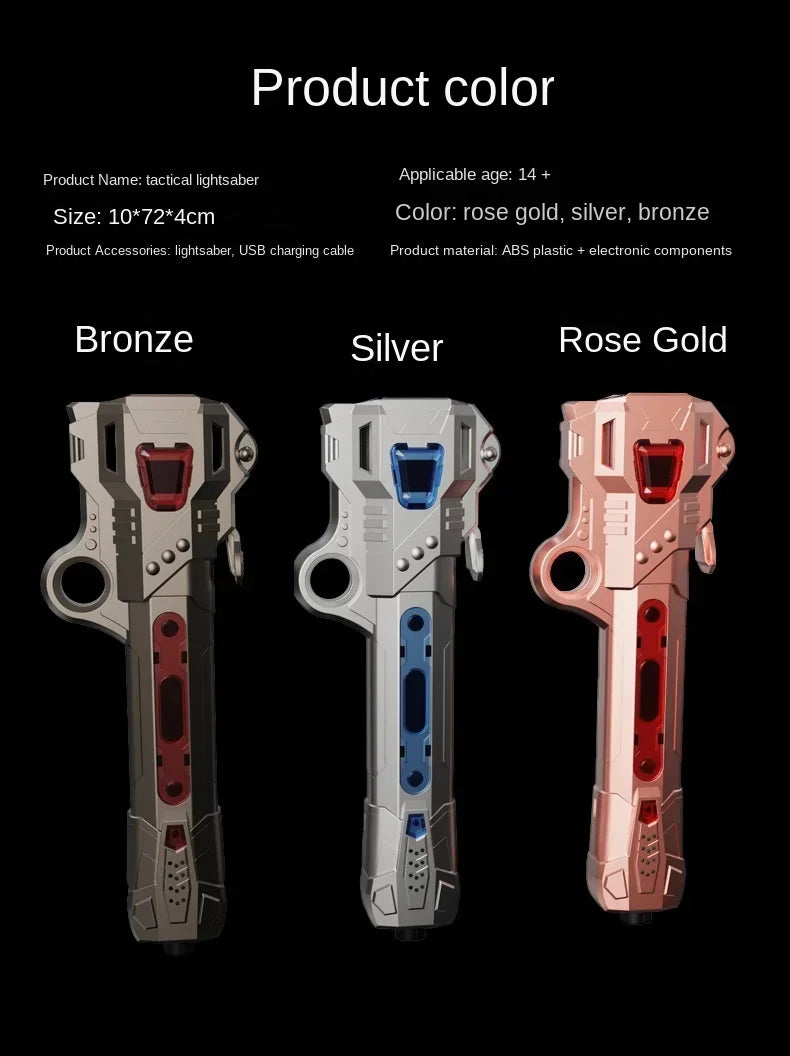 Children's Colorful Telescopic Glowing Music Laser Sword 2-in-1 Rotating Light Toy