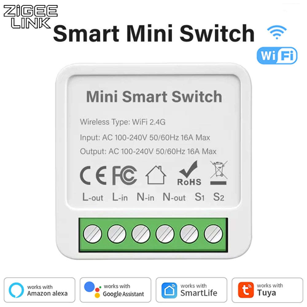 CowLost | smart-switches-product_id-wifi-zigbee-3-0-mini-smart-diy-switch-16a-20a-2-way-relay-for-tuya-alexa-google-home |10