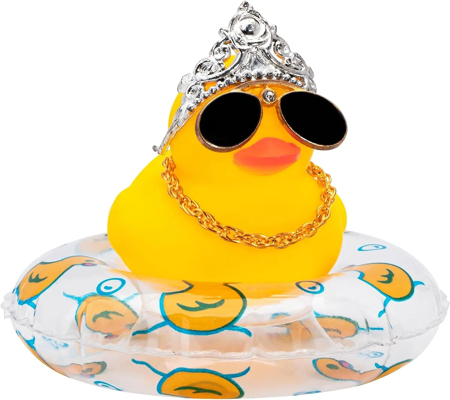 CowLost | product_id-car-rubber-duck-dashboard-ornament-with-pearl-necklace-and-crown-for-jeeps |15