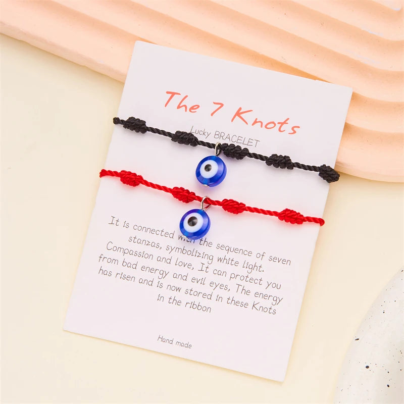 CowLost | lucky-handmade-7-knots-red-string-couple-bracelet-for-women |14