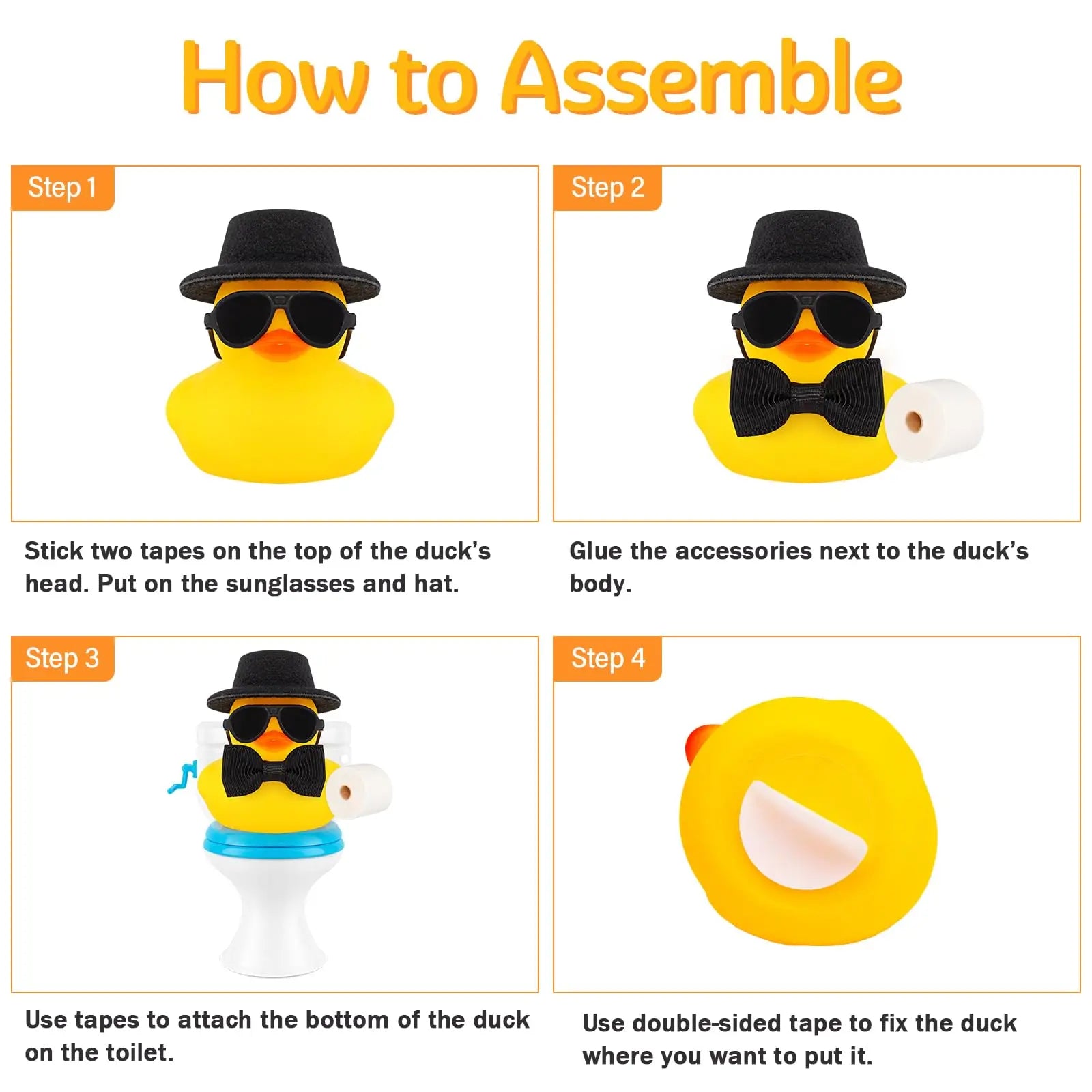 CowLost | product_id-mini-yellow-rubber-duck-with-hat-and-sunglasses-for-car-dashboard-decoration |3