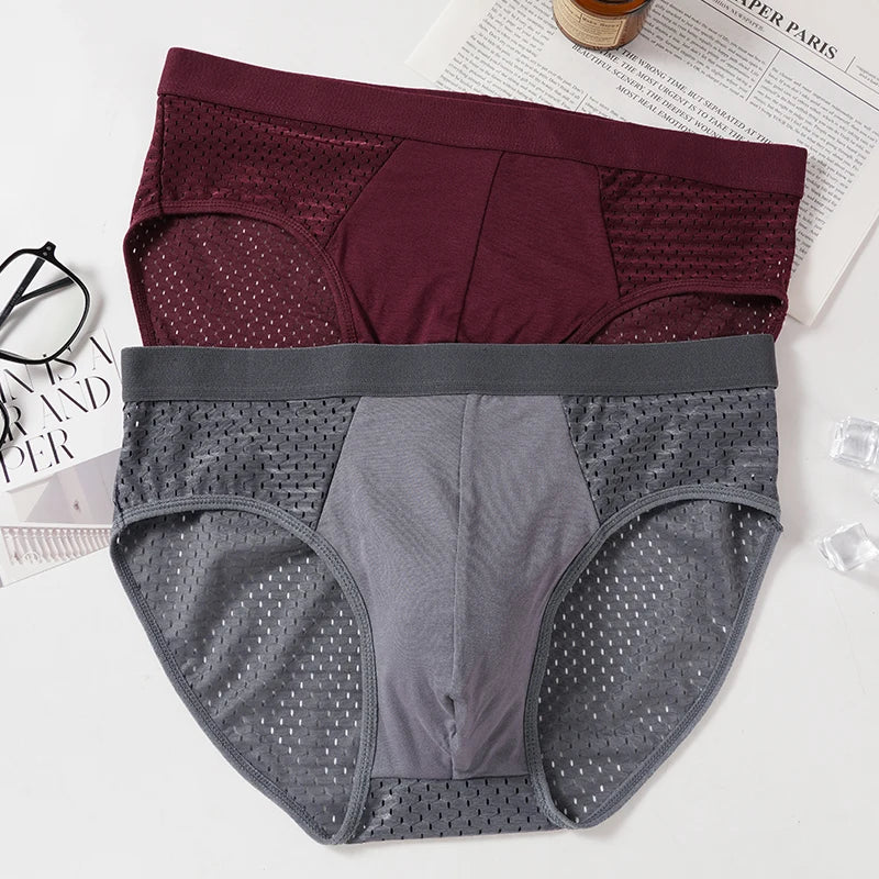 CowLost | xl-4xl-mens-plus-size-breifs-solid-color-breathable-panties |9