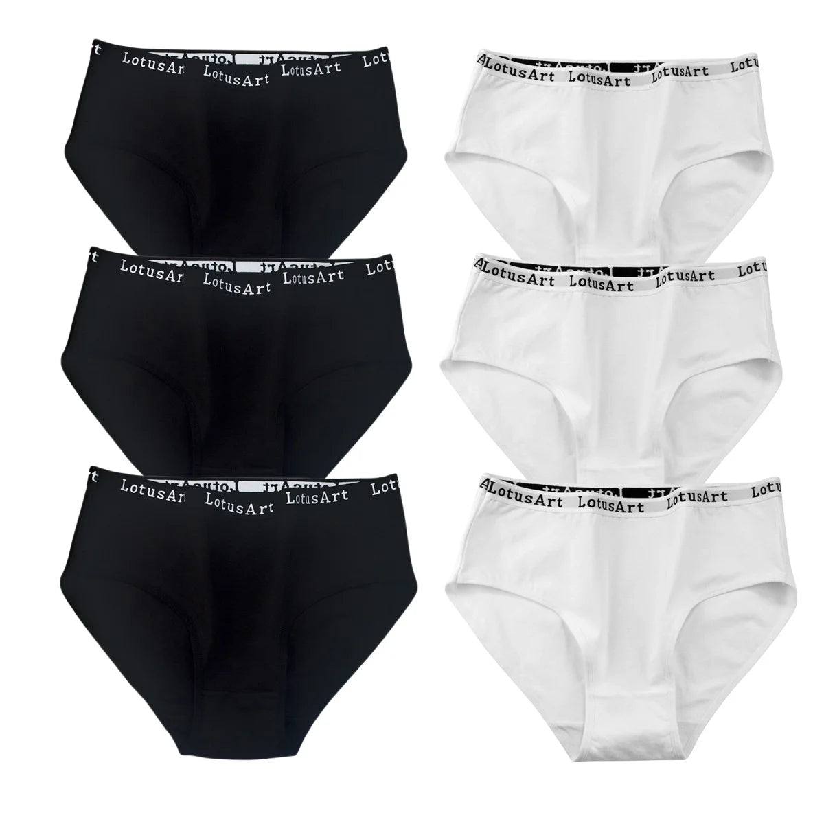 CowLost | product_id-6pcs-women-s-high-rise-seamless-cotton-briefs-m-2xl-solid-colors |26