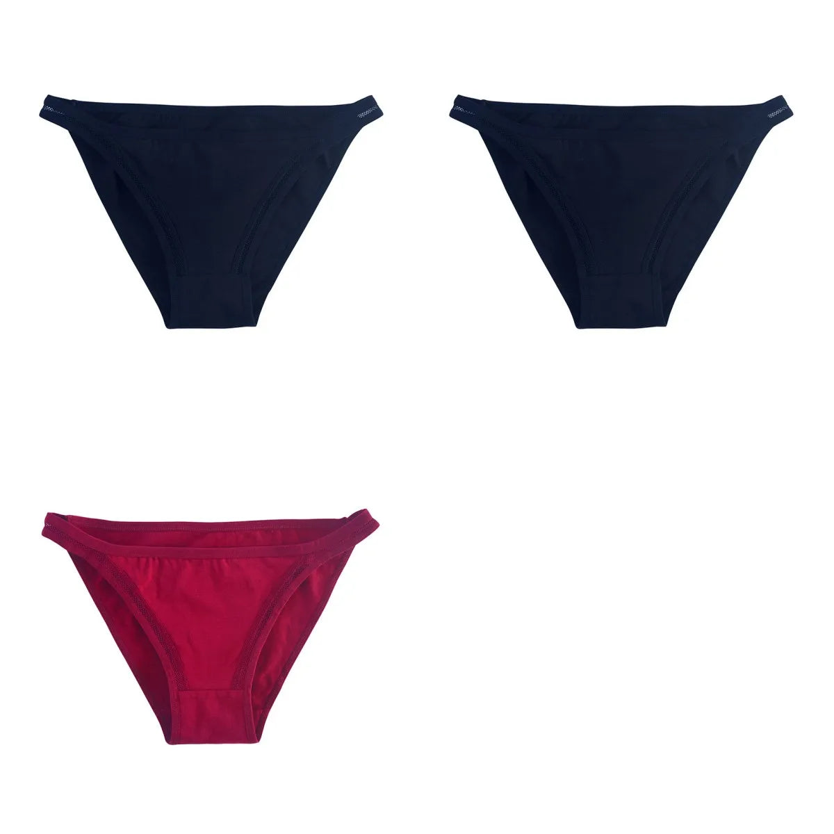 CowLost | product_id-3pcs-womens-cotton-low-rise-brazilian-briefs-with-mesh-sides-m-xl |35