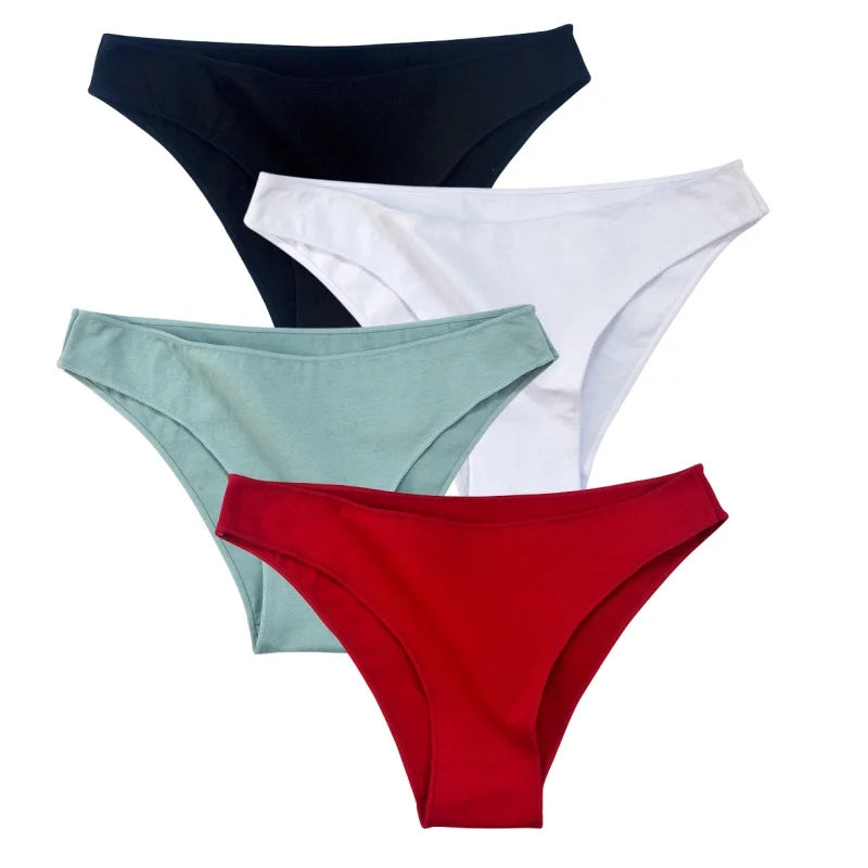 CowLost | product_id-4-pack-women-s-cotton-low-rise-seamless-breathable-briefs-solid-colors |22