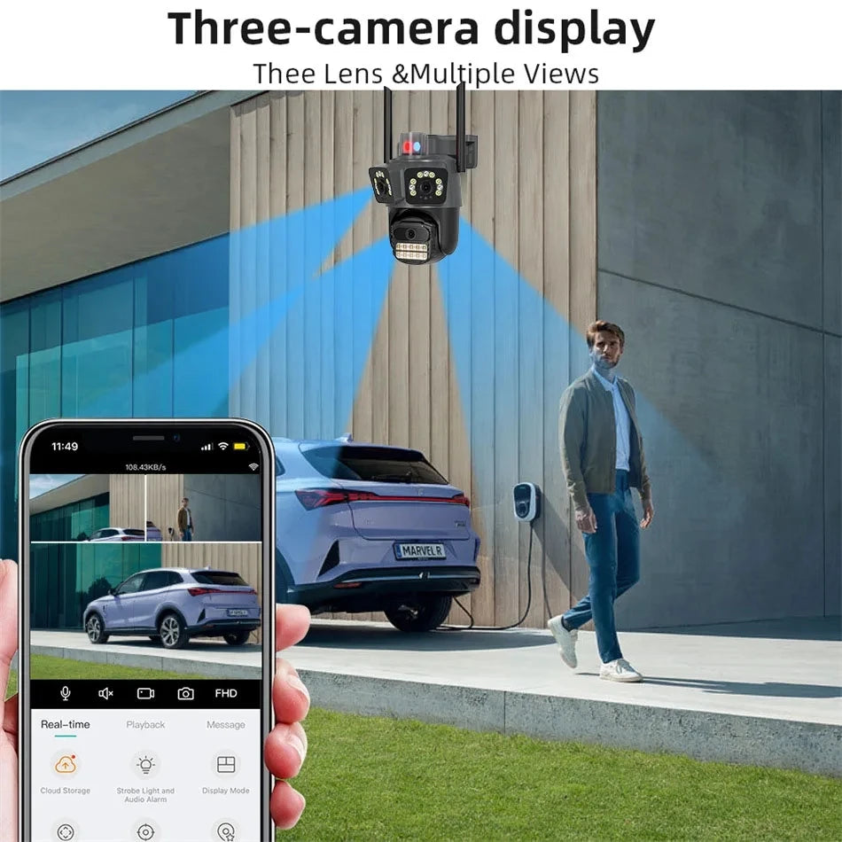 CowLost | product_id-vesafe-outdoor-wifi-3-lens-ptz-security-camera-1080p-hd-auto-tracking-cctv |7