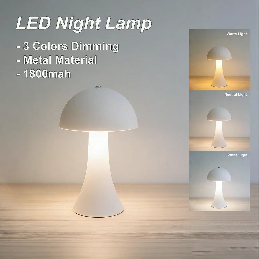 CowLost | product_id-rechargeable-touch-sensor-led-mushroom-table-lamp-with-3-color-light |3