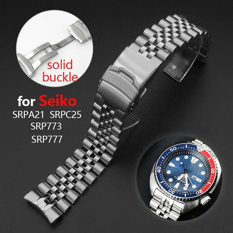 CowLost | product_id-stainless-steel-curved-end-watchband-with-solid-buckle-for-seiko-srpa21-srp777-srpc25-srp773-jubilee-bracelet |1