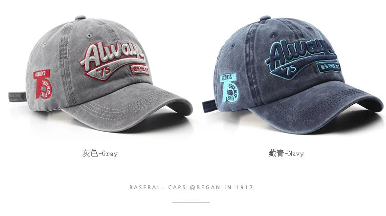 CowLost | baseball-cap-fashion-letter-embroidery-snapback-hat-vintage |9