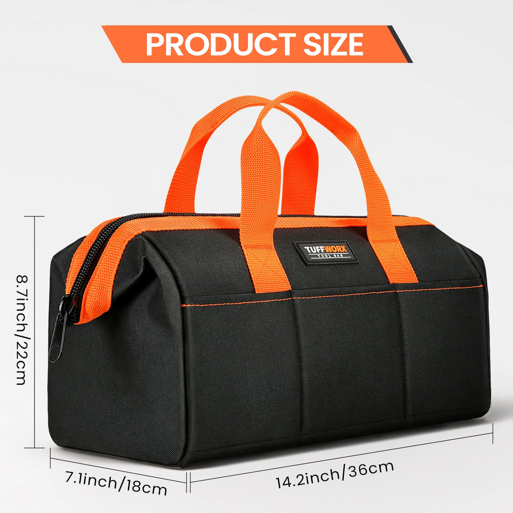 CowLost | product_id-14inch-electrician-tool-bag-with-12-pockets-heavy-duty-for-diy-and-craftsmen |12