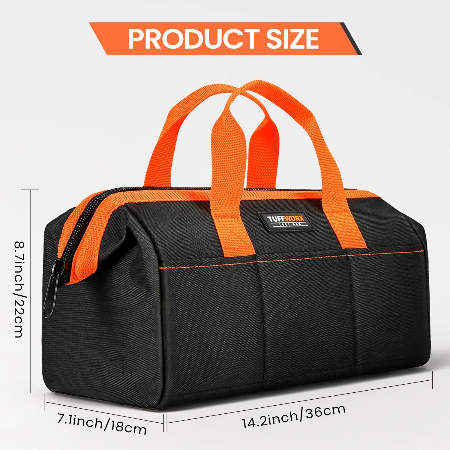 CowLost | product_id-14inch-electrician-tool-bag-with-12-pockets-heavy-duty-for-diy-and-craftsmen |12