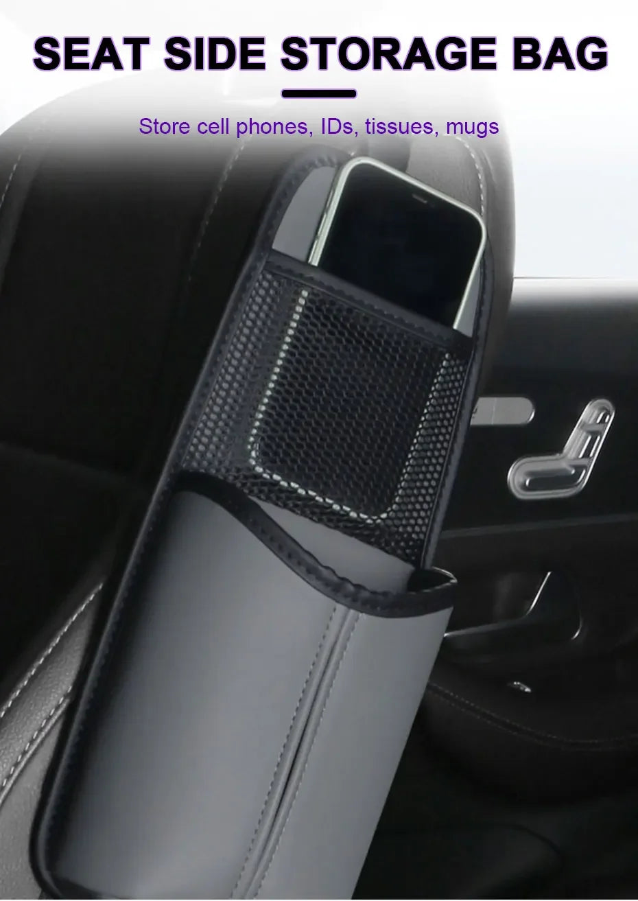 CowLost | mobile-phone-car-mounts-product_id-car-seat-side-storage-bag-hanging-organizer-with-tissue-holder-and-mesh-pocket-for-phone-bottle |7