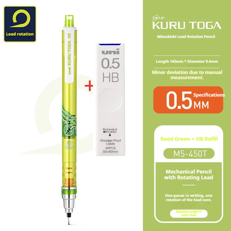CowLost | product_id-uni-kuru-toga-450t-0-5mm-mechanical-pencil-with-ergonomic-grip-and-anti-smudge-lead-auto-rotating-tip-for-writing-and-sketching |19